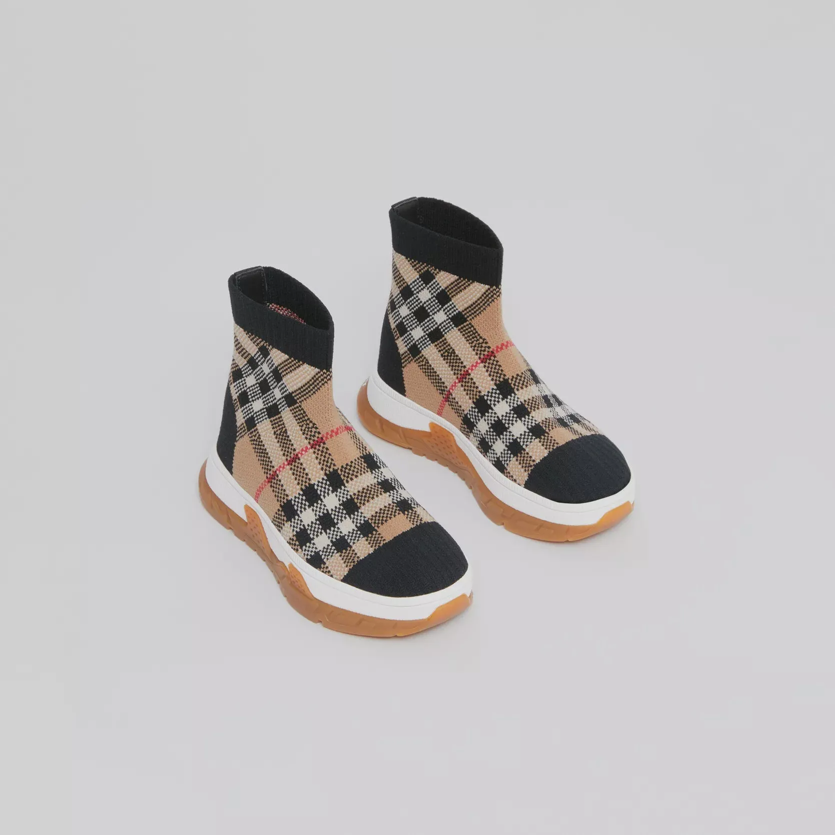 Burberry Vintage Check Stretch Knit Sock Sneakers