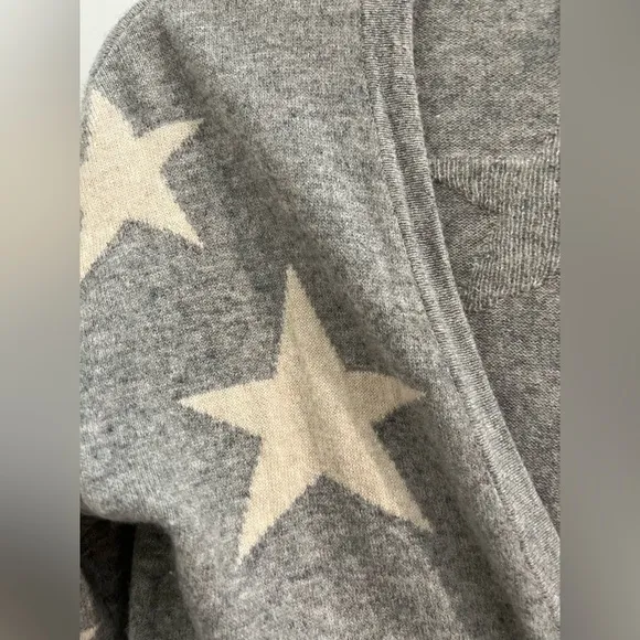 Chelsea &amp; Theodore Cashmere Cardigan Duster With Stars Size Small