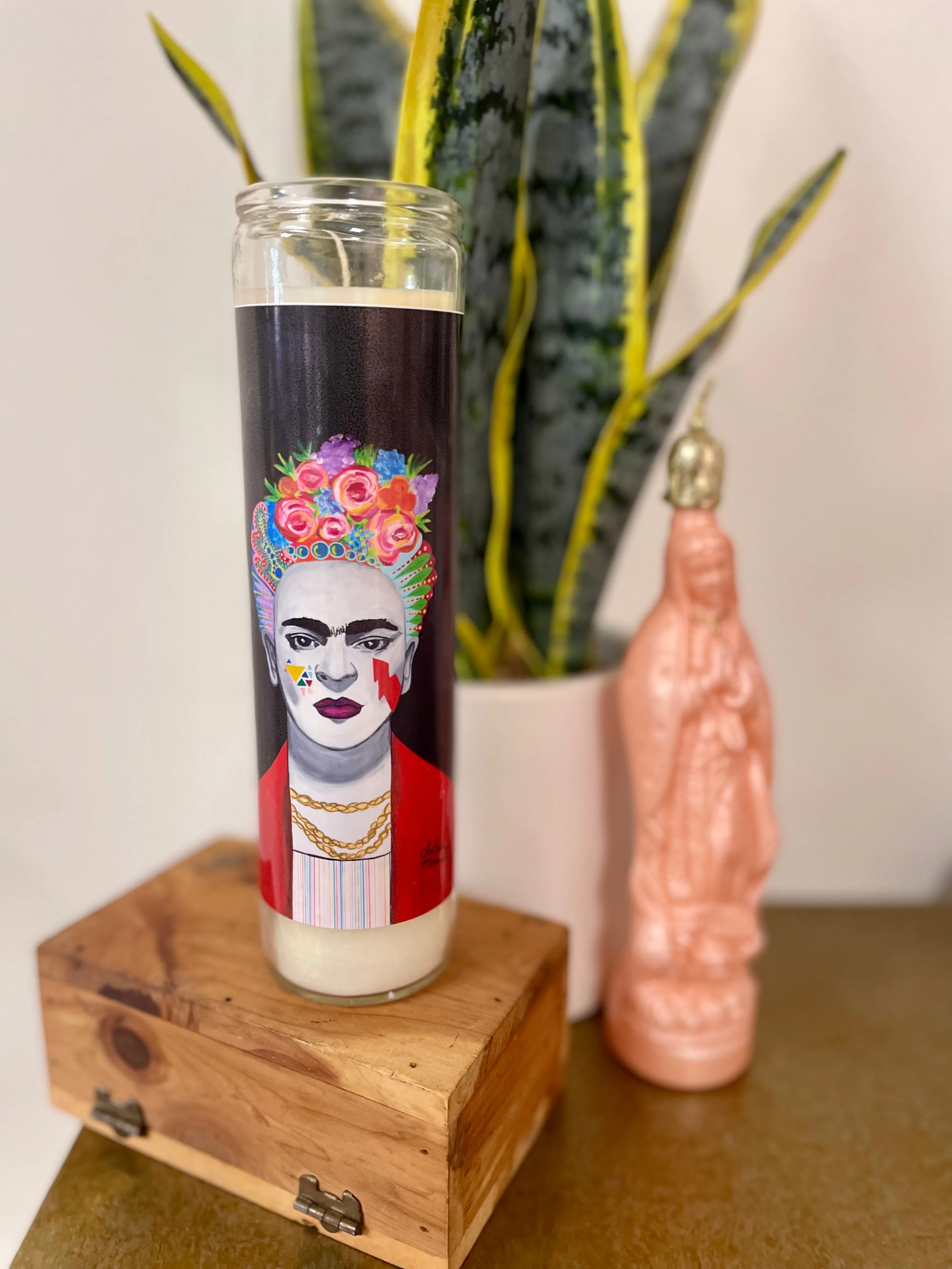 Chelsea Merrill Frida Kahlo Devotional Prayer Saint Candle