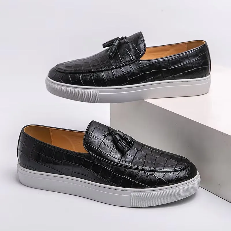 Croc Leather Loafers
