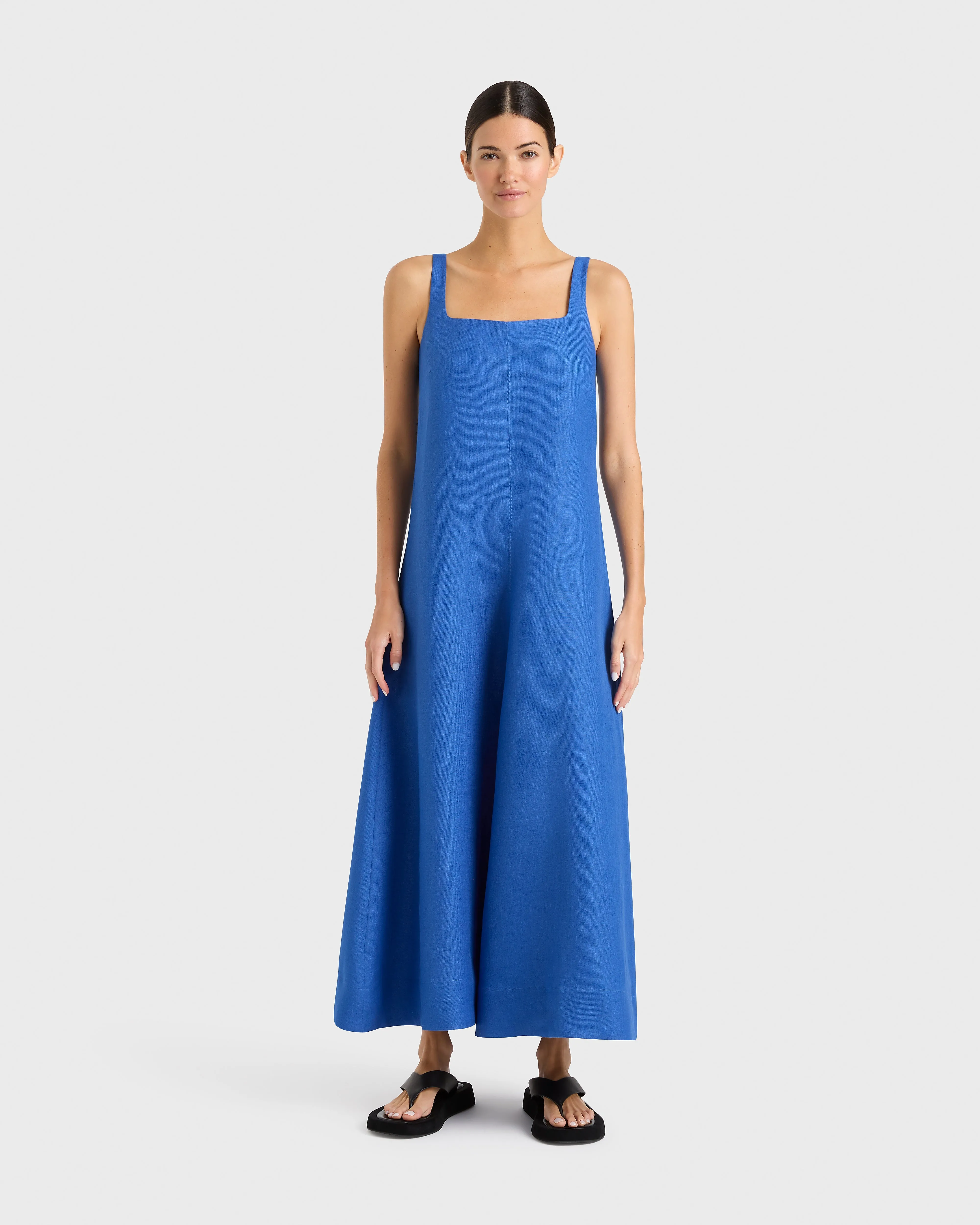 Delphi Flared Maxi Dress - Sapphire