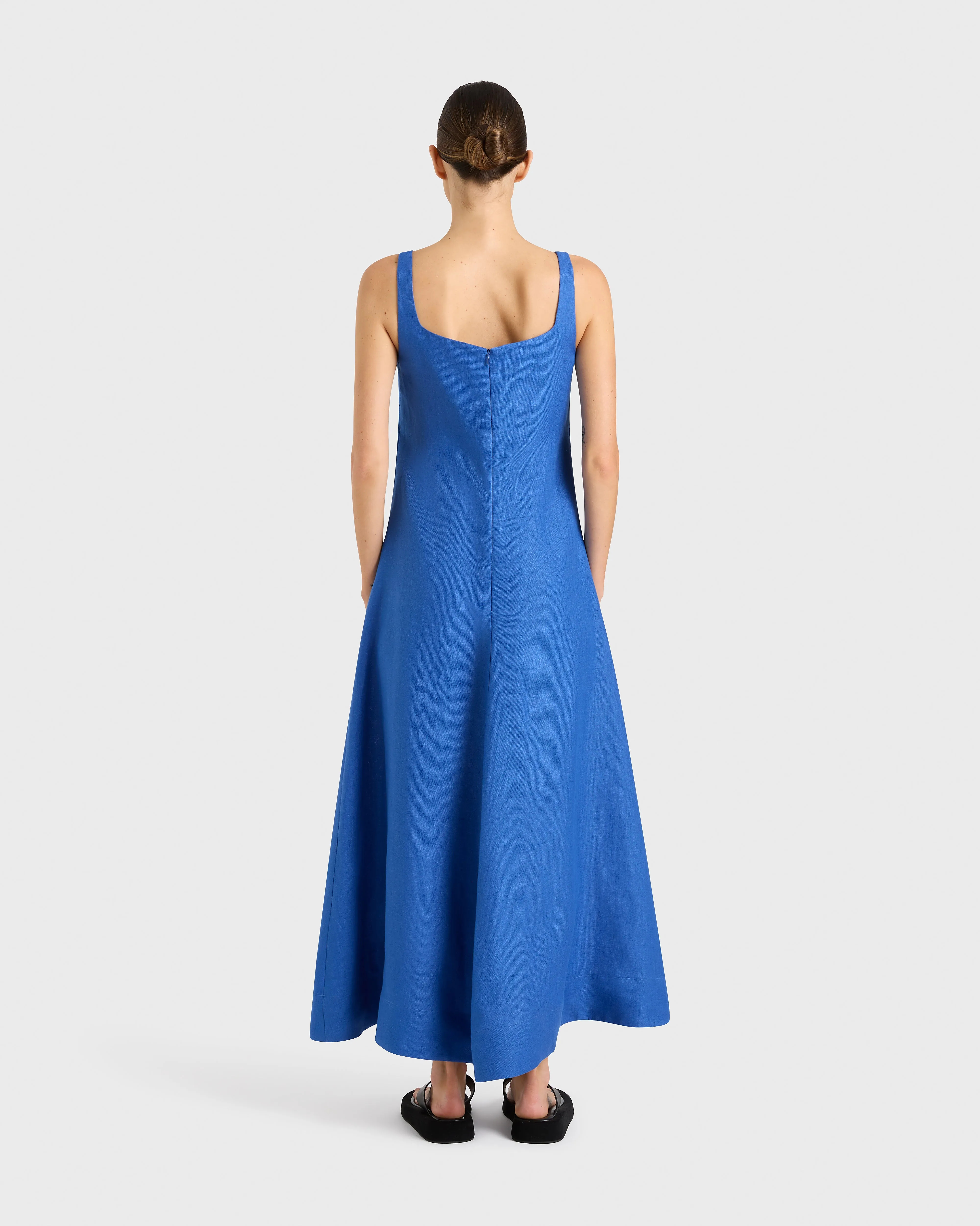 Delphi Flared Maxi Dress - Sapphire