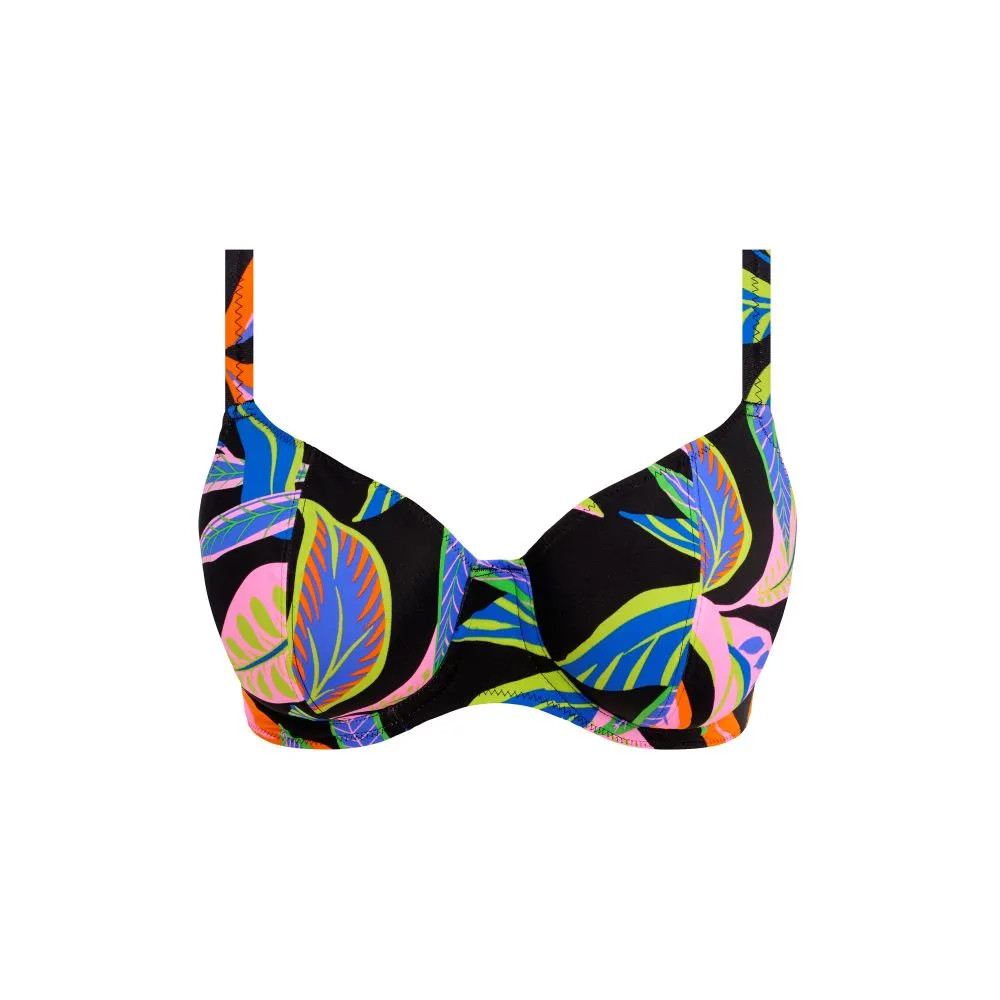 Desert Disco Plunge Bikini Top In Multi- Freya