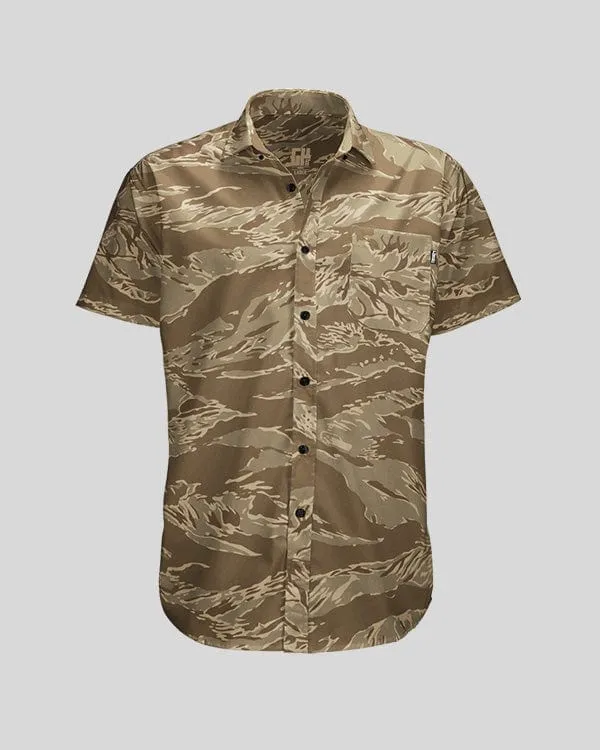 Desert Tiger Camo Button Down