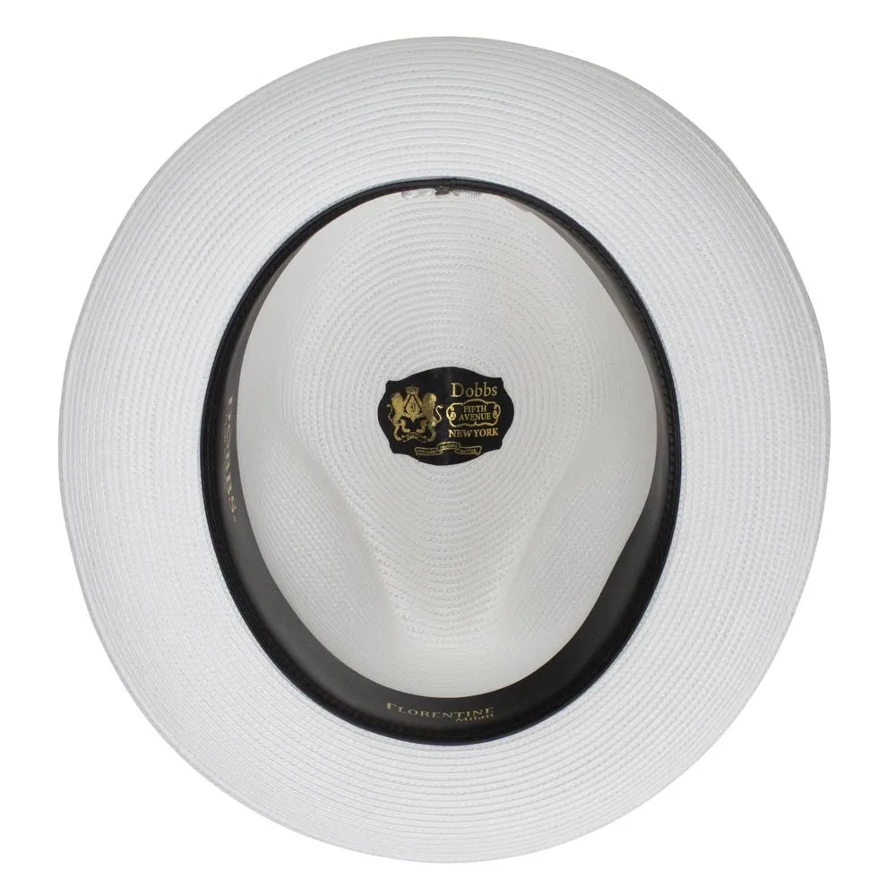 Dobbs Rosebud White Florentine Milan Straw Hat