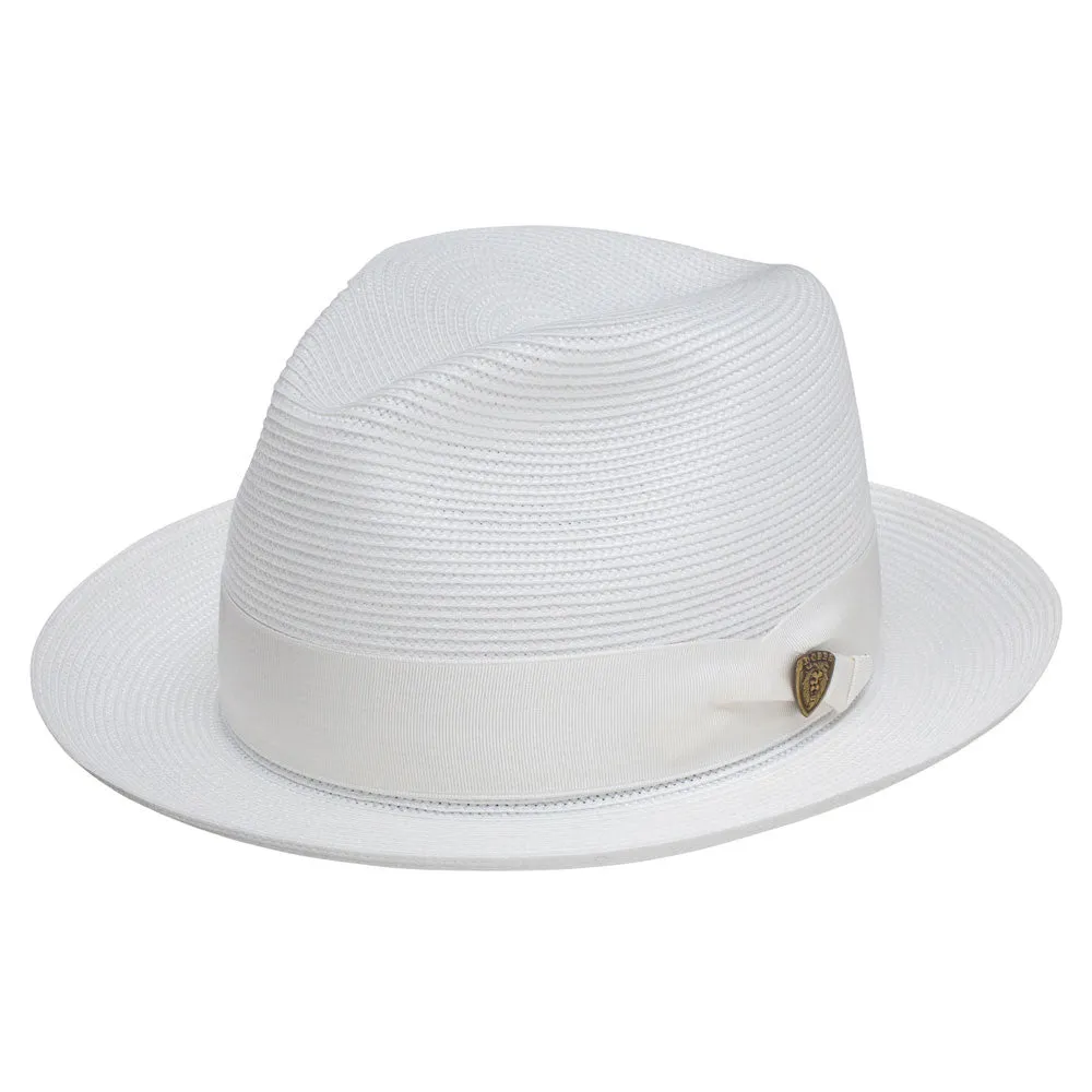 Dobbs Rosebud White Florentine Milan Straw Hat