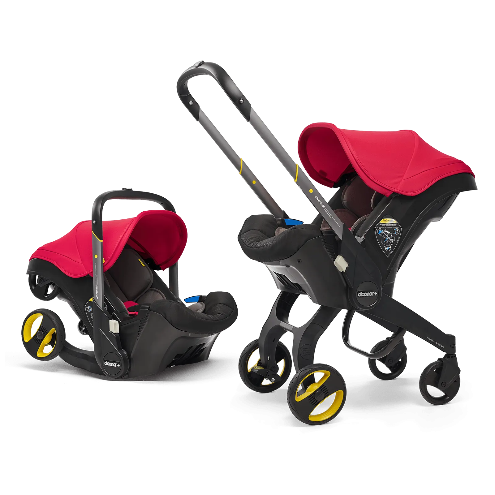 Doona  Car Seat Flame Red & Free Rain Cover