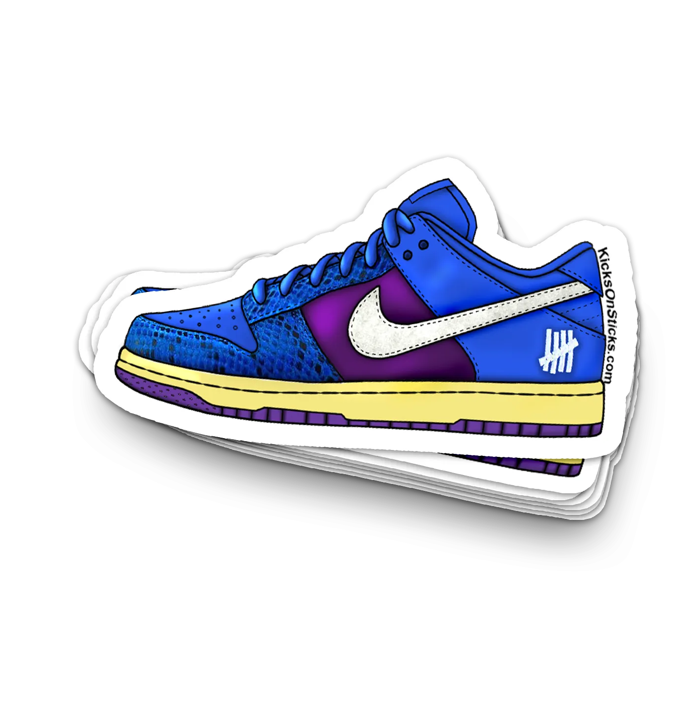 Dunk Low "Undefeated Blue Snake" Sneaker Sticker