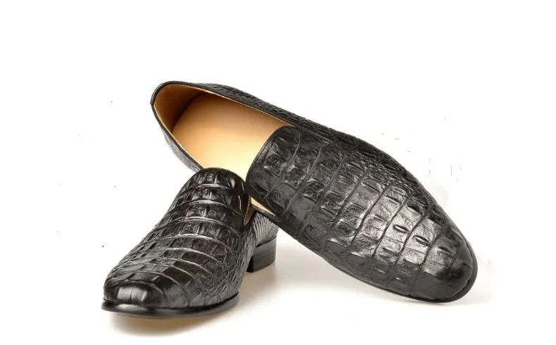 Fashion Leather Alligator Loafers Men's Business Leather Shoes