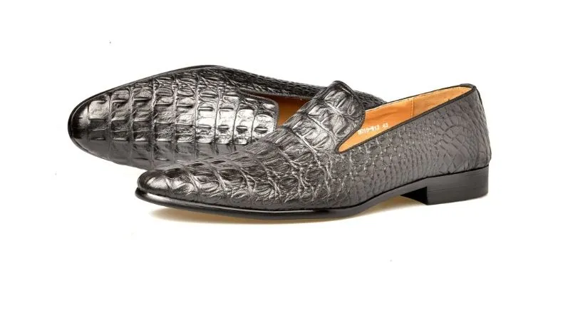 Fashion Leather Alligator Loafers Men's Business Leather Shoes