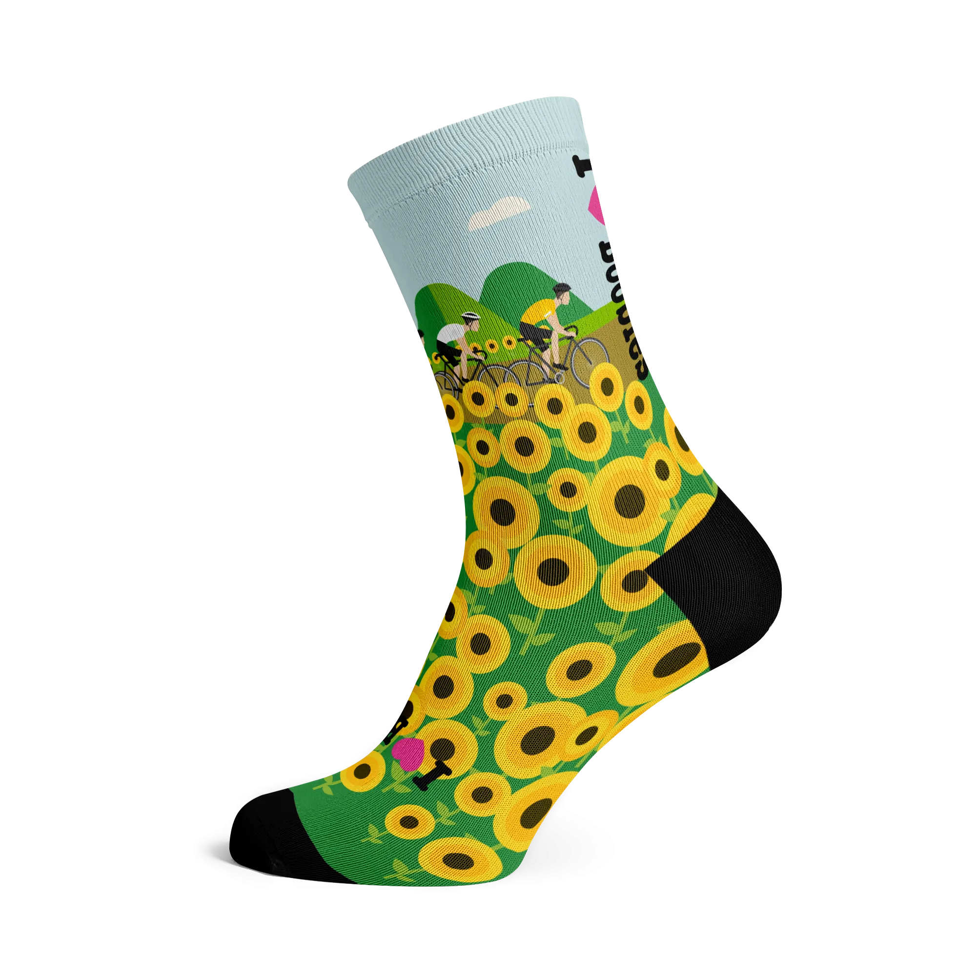 I Love Boobies Le Tour de France Sunflower Socks
