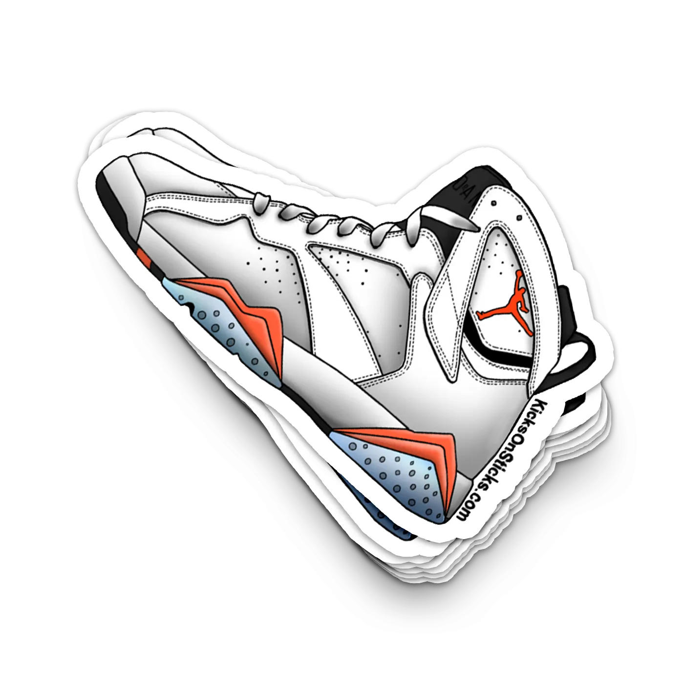 Jordan 7 "White Infrared" Sneaker Sticker