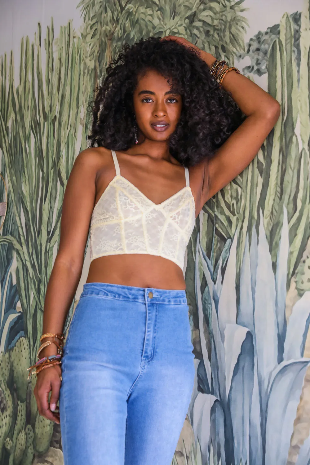 Lace Longline Corset Bralette - 4 colors