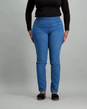 Ladies Mid-Wash Denim Jegging