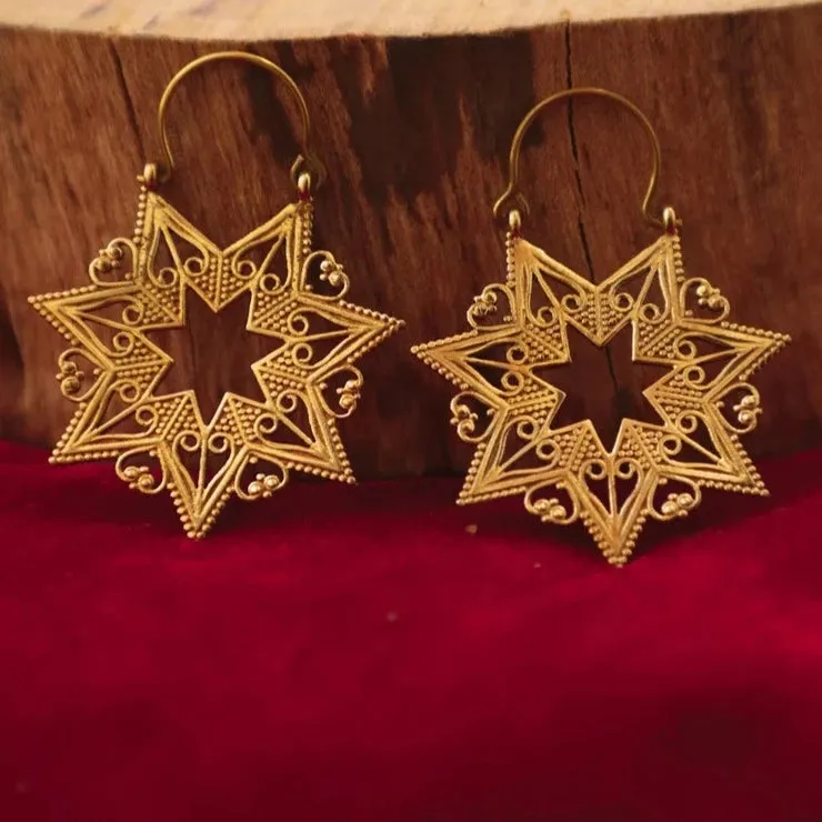 Mandala Hoop Earrings