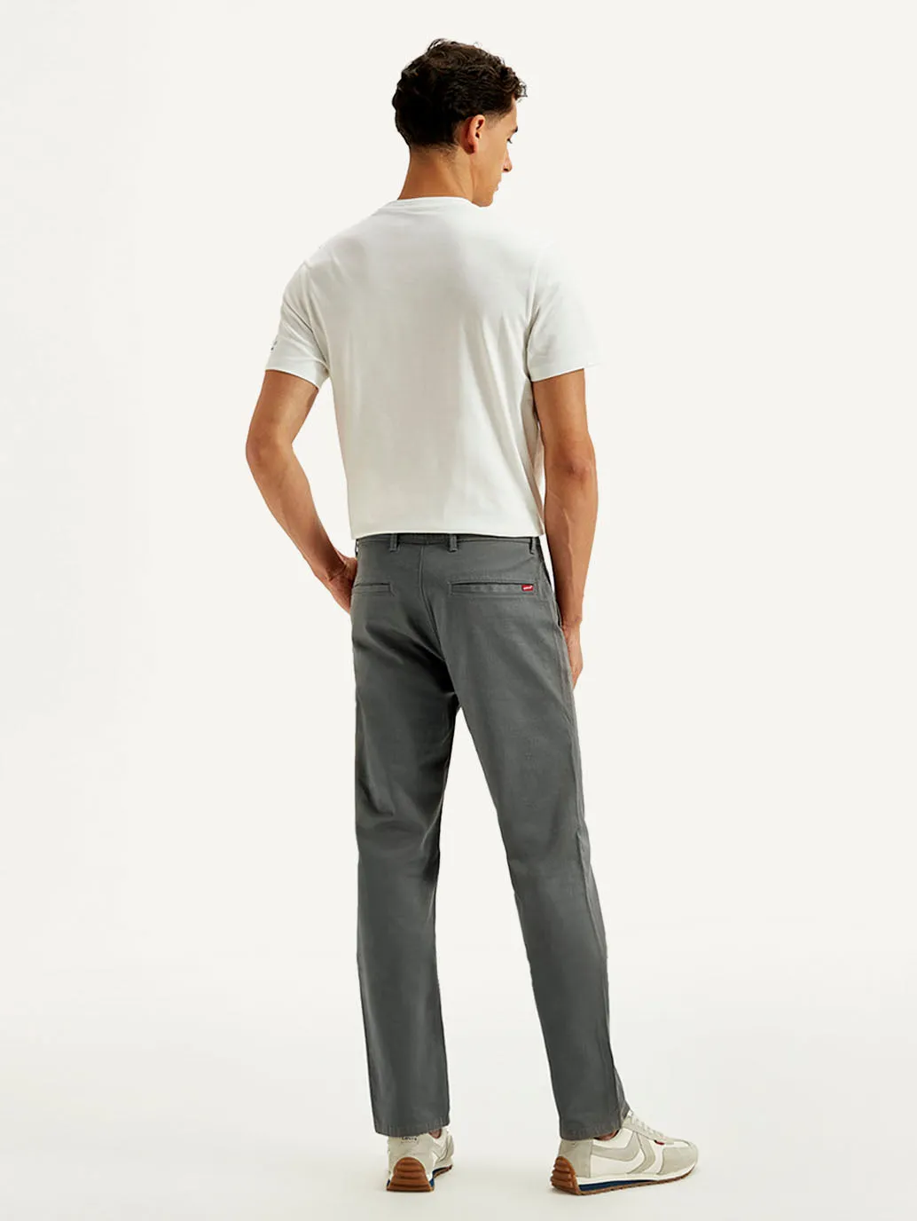 Men's Grey Authentic Straight Fit Chino Pants