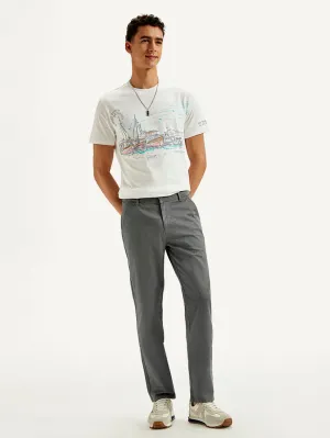 Men's Grey Authentic Straight Fit Chino Pants