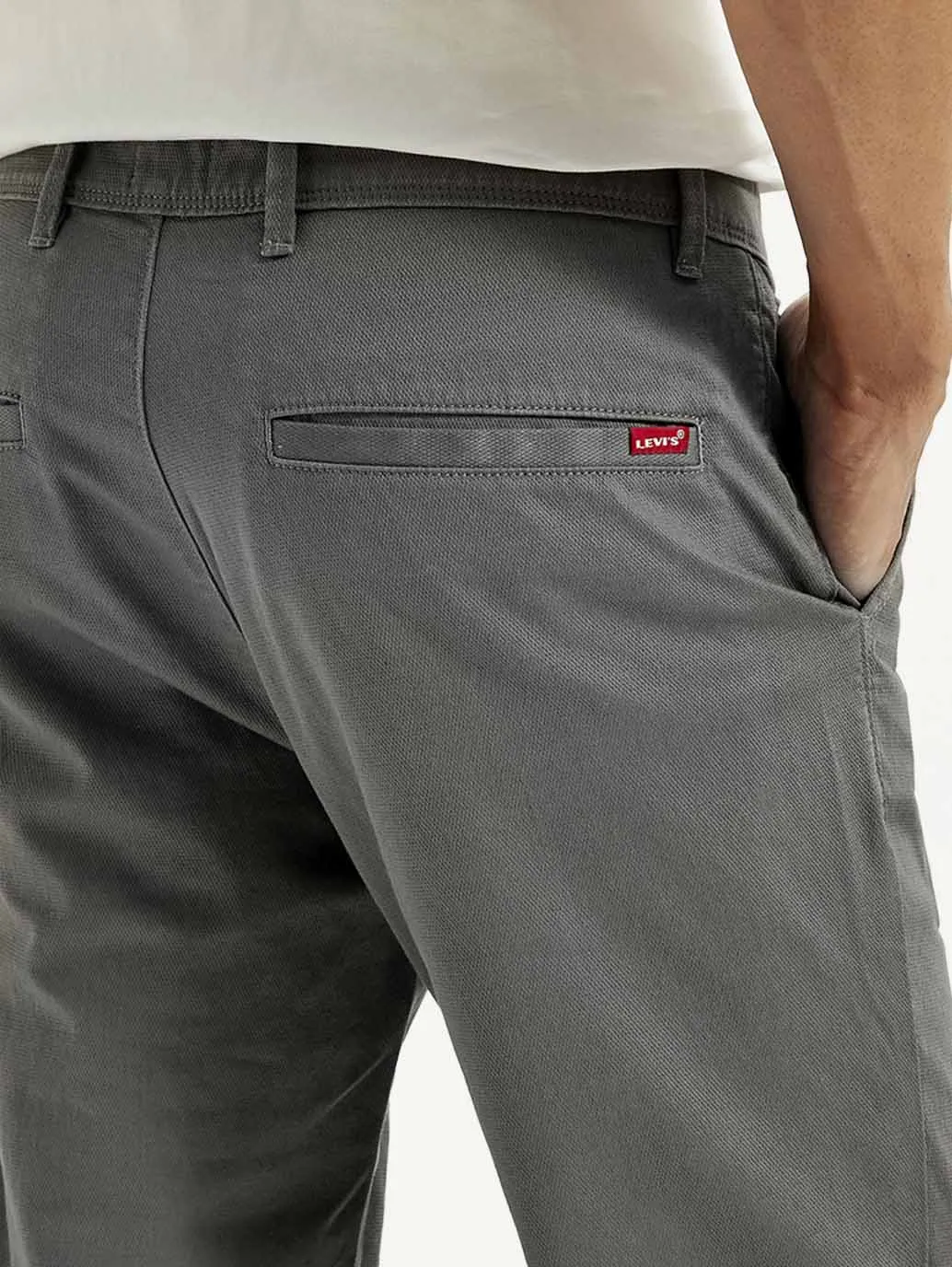 Men's Grey Authentic Straight Fit Chino Pants