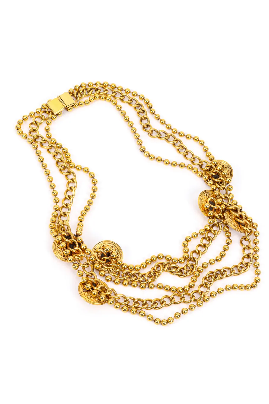 Multistrand Medallion Necklace