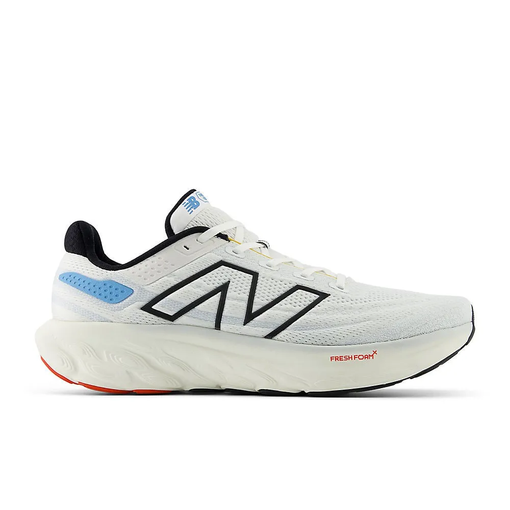 New Balance Fresh Foam X 1080 v13 Wide (Mens) - White  black and coastal blue