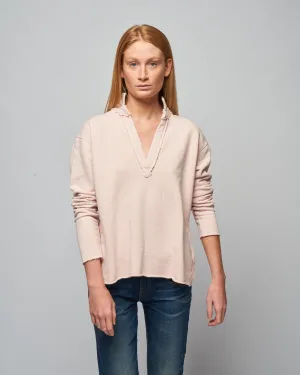 popover henley - vintage rose
