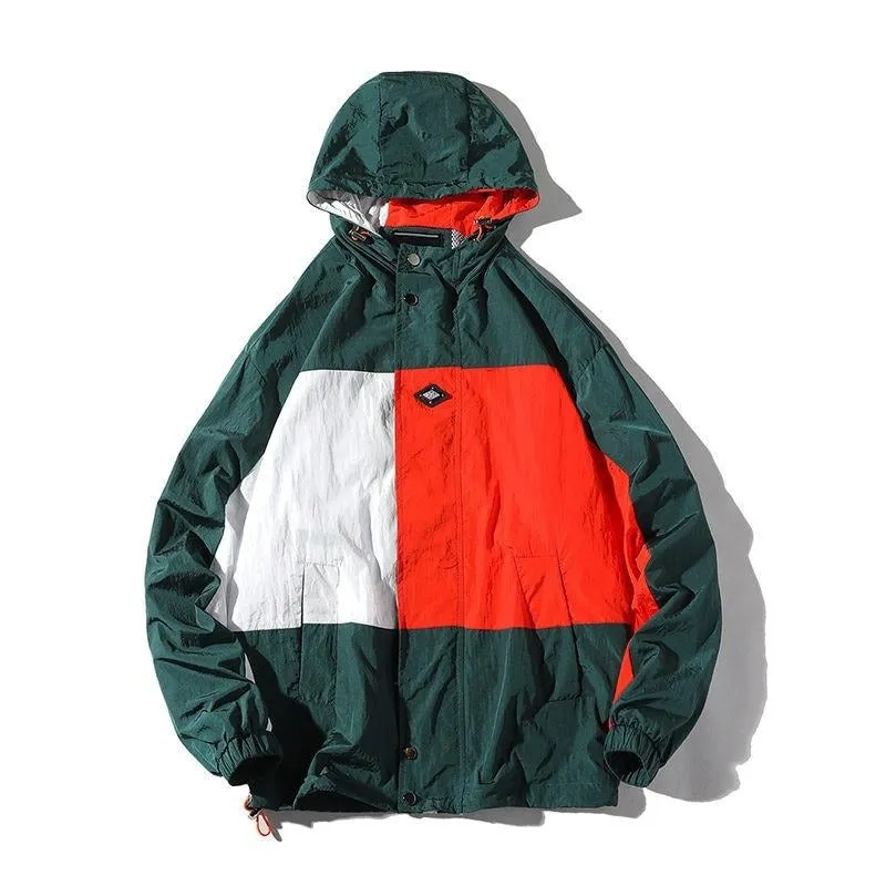 "C3" Veste coupe vent streetwear Bleu - URB1™