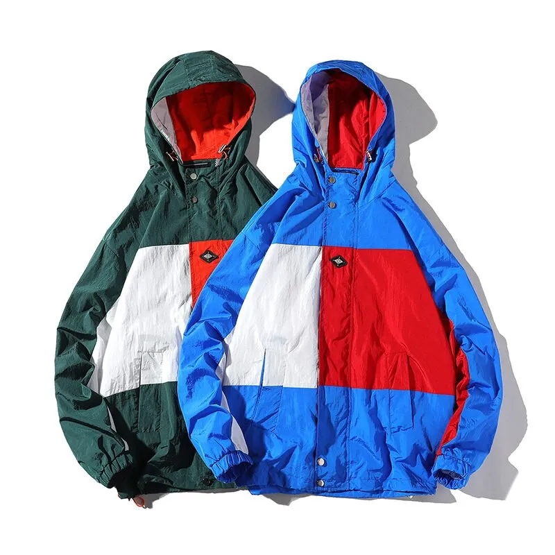 "C3" Veste coupe vent streetwear Vert - URB1™