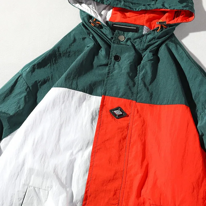 "C3" Veste coupe vent streetwear Vert - URB1™