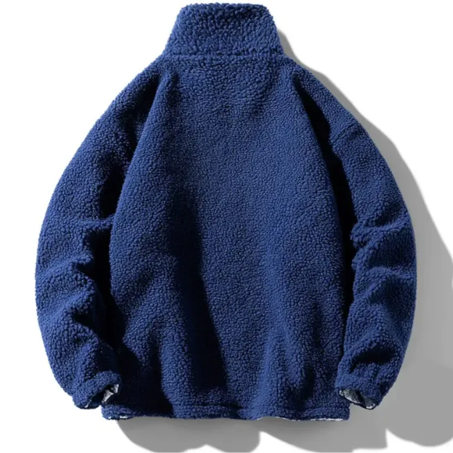 "SHEEP" Veste Vintage à zip Imitation Agneau Marron - URB1™