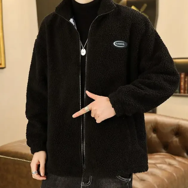"SHEEP" Veste Vintage à zip Imitation Agneau Marron - URB1™
