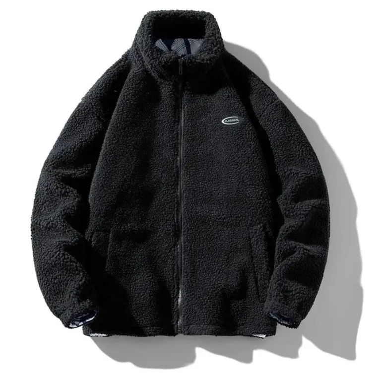 "SHEEP" Veste Vintage à zip Imitation Agneau Marron - URB1™