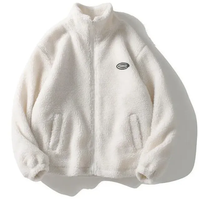 "SHEEP" Veste Vintage à zip Imitation Agneau Marron - URB1™