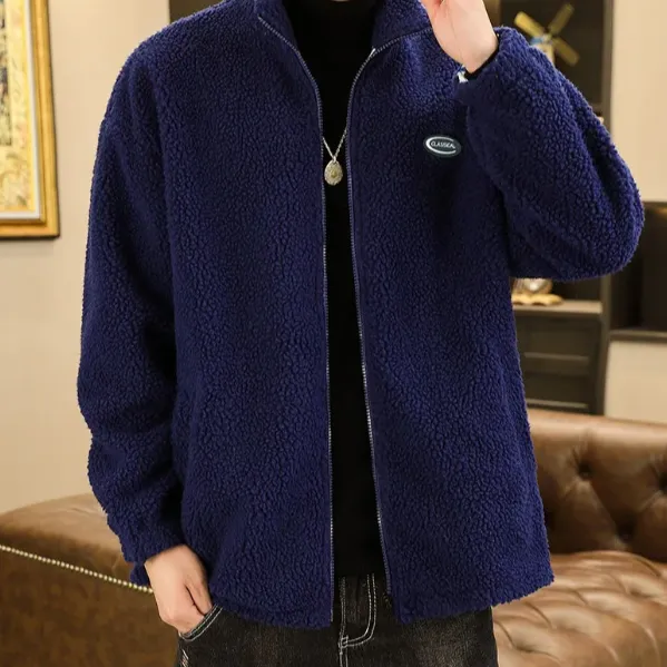 "SHEEP" Veste Vintage à zip Imitation Agneau Marron - URB1™