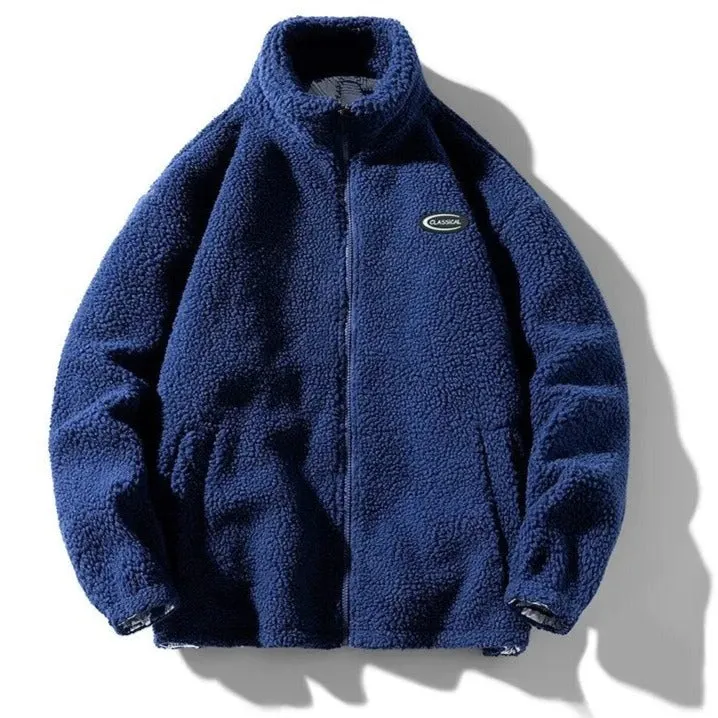 "SHEEP" Veste Vintage à zip Imitation Agneau Marron - URB1™