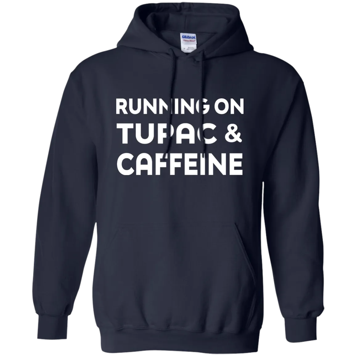 Running on Tupac & Caffeine shirt