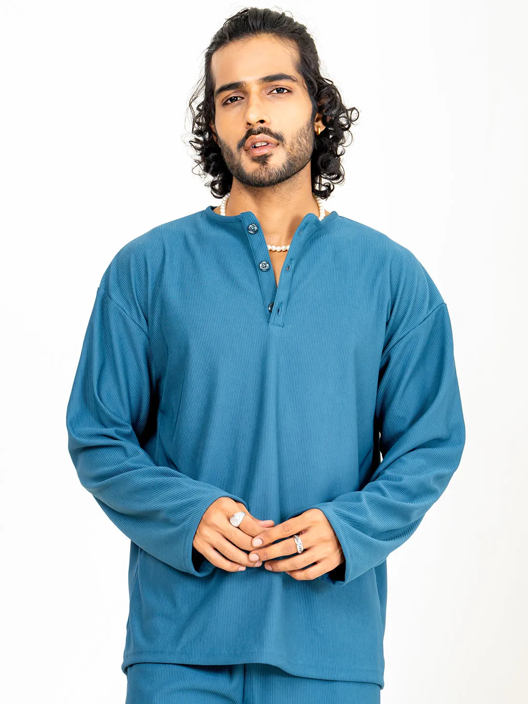 Teal Blue T-Shirt & Pants Co-ord Set