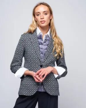 vintage jacquard jacket - cloud blue