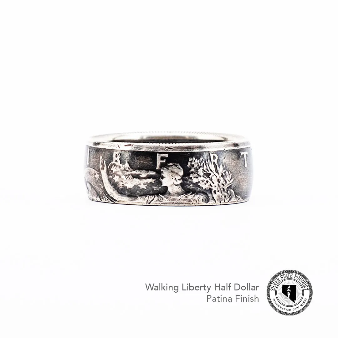 Walking Liberty Coin Ring