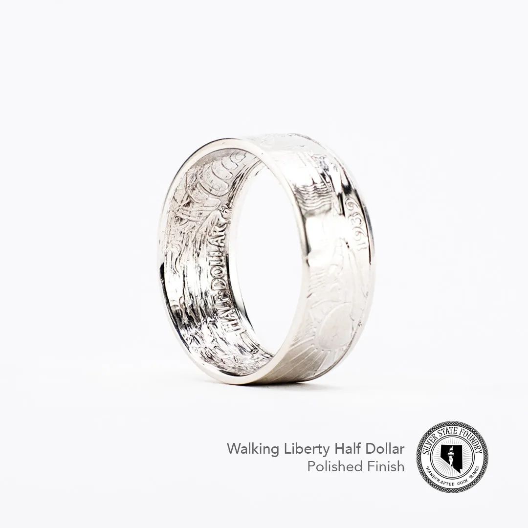 Walking Liberty Coin Ring