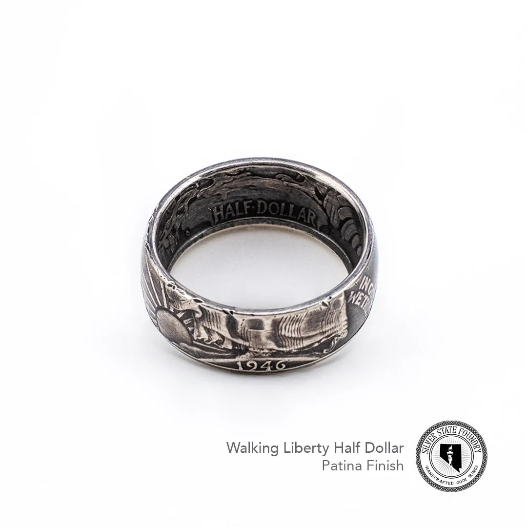 Walking Liberty Coin Ring