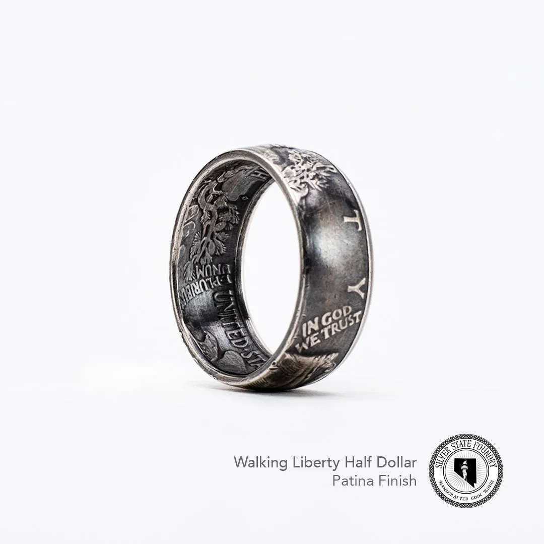 Walking Liberty Coin Ring