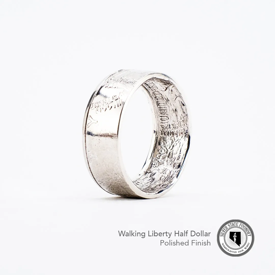 Walking Liberty Coin Ring